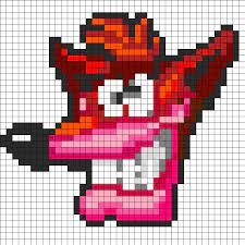 Crash Bandicoot Extra Life Kandi Pattern Anime Pixel Art Pony Bead Patterns Crash Bandicoot
