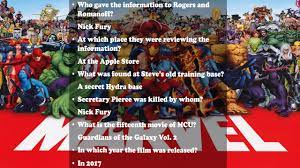 Put your film knowledge to the test and see how many movie trivia questions you can get right (we included the answers). 110 Marvel Trivia Questions And Answers Marvel Studio A Z