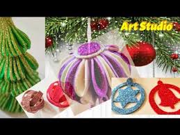Easy diy christmas decorations to try in 2020 that are budget friendly. Diy Christmas Ornaments Glitter Foam Christmas Decorations Christmas Ornaments With Glitter Balls Youtube