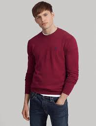 Ralph lauren has always stood for providing quality products, creating worlds and inviting. Slim Fit Cotton Sweater Classic Wine Heat 104 97 Polo Ralph Lauren Boozt Com