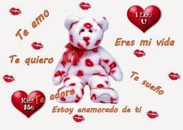 Oso Y Corazones Con Palabras De Amor Palabras De Amor Frases De Te Amo Mensajes De Amor