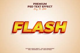 Download Flash 3d Text Style Effect Graphic By Evloxx Creative Fabrica PSD Mockup Templates