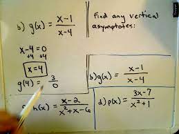 To find a vertical asymptote, first write the function you wish to determine the asymptote of. How To Find The Vertical Asymptotes Of Rational Functions Math Wonderhowto