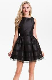 Taylor Dresses Tonal Stripe Fit Flare Dress Regular Petite Nordstrom Black Flare Dress Flare Dress Fit Flare Dress