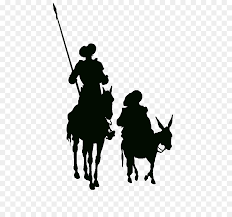 Statue of don quixote and sancho panza in madrid. Don Quixote Sancho Panza NazidatelÊ¹nye Novelly Buch Buchen Png Herunterladen 645 830 Kostenlos Transparent Silhouette Herunterladen