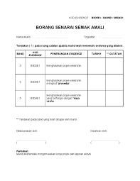 Check spelling or type a new query. Borang Senarai Semak Projek Amali Elektronik