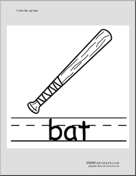 Showing 12 coloring pages related to baseball bats. Phonics Bat Coloring Page I Abcteach Com Abcteach