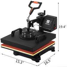 Vevor 8 In 1 15x15 Heat Press Machine Heat Transfer Press For T Shirts Cap Walmart Com Walmart Com
