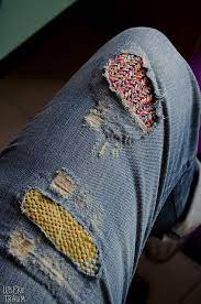 Plektou S Two Jeans Patches Repair Clothes Denim Crafts Mending Clothes