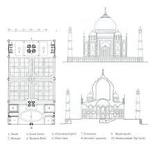 Taj Mahal Plan Justin Mimari Cizimler Mimari Islam Mimarisi
