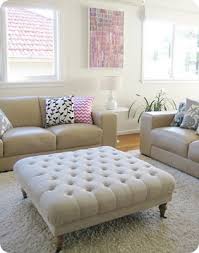 And the coffee table that was with them came into my living room from the deck. Diy Tufted Ottoman M Is For Mama