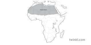 Ncert solutions for class 7th: Ks2 Map Of Africa With Sahara Desert Highlighted And Labelled Black And White