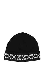 Black And White Beanie Beanie Arrows In Black Wool In Black White White Beanies Black Wool Off White