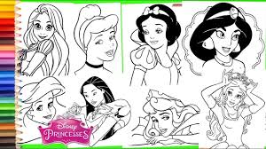 In this article, we will tell you about 25 disney princess coloring pages that your little daughter will enjoy. Disney Princess Toddlers Belle Cinderella Aurora Ariel Coloring Pages For Kids Youtube