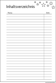 Kostenloser kalender zum ausdrucken mit feiertagen für 2021. Inhaltsverzeichnisse Fur Schulordner Zum Ausdrucken