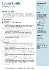 Jun 04, 2021 · on a first time resume with no experience, education could be your resume's key strength. Assistant Coach Resume Samples Qwikresume