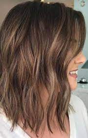 hair bob brown colour wavy lob 64 ideas hair brownhairbalayage brunette balayage coole frisuren frisuren