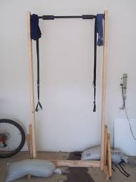 Beyond The 5k Make Free Standing Pull Up Bar From 2x4 S Pull Up Bar Pull Ups Diy Pull Up Bar
