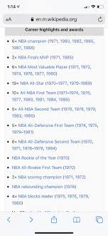When will the nba mvp be announced? Trill Withers On Twitter It S Why I M Fascinated As To What Point Kareem Stopped Being Goat Bc His Resume Staggering
