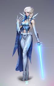 Frozen Elsa Jedi 01 Fantasy Girl Character Art Female Characters