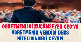 Ogretmenligi Kucumseyen Ceo Ya Ogretmenin Verdigi Ders Niteligindeki Cevap Baseball Cards Cards