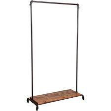 Portant A Roulette En Metal Et Bois Vieilli Npm1090 Bois Vieilli Tringle Vetement Portant Vetement Bois