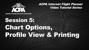 Aopa Flight Planner Video 5 Chart Options Profile View And Printing