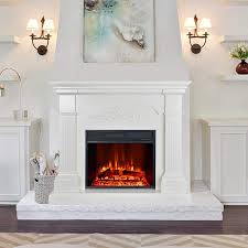 Create instant ambience and warmth in any room of your home with an electric fireplace from hearth & home. Amazon Com Barton 44 Wide Crawford Large Electric Fireplace 1500w Insert Fireplace Heater Realistic Flame Log Hearth With Remote Control White Home Kitchen