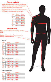 Fly Racing Snow Gear Size Chart