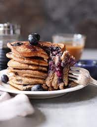 Blueberry Banana Oatmeal Pancakes Domesticate Me Recipe Banana Oatmeal Pancakes Oatmeal Pancakes Banana Oatmeal