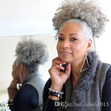 Short Pretty Drawstring Ponytail Human Hair Silver Grey Ponytail Gray Curly Afro Puff Ponytail Afro Puff Hairstyles Afro Hair Pieces Curly Drawstring Ponytail