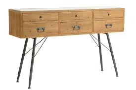Le style industriel s'invite chez interior's. Console Industriel Avec Vitrine 6 Tiroirs Marguerite Hellin
