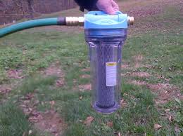 Using a garden hose water filter to fill a pool or hot tub. Water Filter Kit