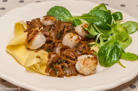Saint Jacques Raviole Ouverte Aux Girolles Recette Recette Saint Jacques Champignon Recette