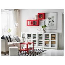 Ikea Brimnes Cabinet With Doors Glass Black Behind The Panel Doors You Can Keep Your Ikea Living Room Living Room Storage Solutions Living Room Storage