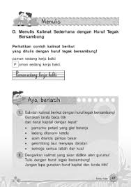 Pastikan terlebih dahulu siswa atau anak menguasai huruf cetak. Page 56 00 Kular Bhs Indo Sd Kls 2 Baru Bw Pmd