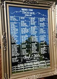 Mirror And Frame Wedding Seating Plans Wedding Table
