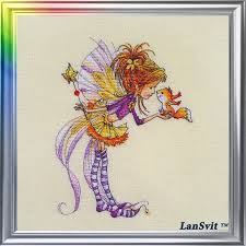 10% off most counted cross stitch charts and kits Lansvit Cross Stitch Kit In An Autumn Mood D 051 Cross Stitch Fairy Cross Stitch Hand Embroidery Kit