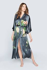 Handpainted Crane Kimono Robe Silk Kimono Kimono Beautiful Kimonos