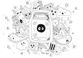 Cute Kawaii Monsters Unicorns And Funny Animals A Perfect Doodle Drawing For A Perfect Happy Day Cute Coloring Pages Animal Coloring Pages Doodle Coloring