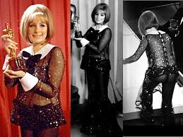 April 14 In 1969 It Was A Tie When They Announced Who Won Best Actress At The 41st Academy Awards Barbra Streisand Oscar Dresses Girl Humor Celebrity Style