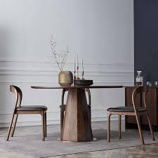 Learn how to build this round oak dining table with a welded steel base and cerused (or limed) finish! Nordic Solid Wood Dining Table Simple Modern Log Restaurant Home Large Round Table And Chair Combination Aliexpress