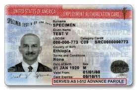 The card looks like a regular id card as in the sample below, but gives you. Advance Parole Document Explained Citizenpath