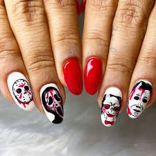 42 Halloween Nail Art Ideas Cute Halloween Nail Designs Allure Black ombre nails red nails gradient nails halloween nail designs halloween nails pointed nails stiletto nails cute nails pretty nails.