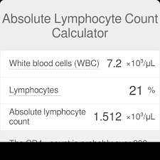 Absolute Lymphocyte Count Calculator Omni