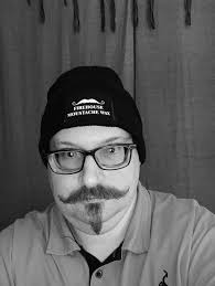 Robin's been growing the stache and goatee back out and looking good! Sweet  hat 🙌🔥 Repost from @needham_robin • #happymensmentalhealthmonth