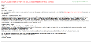 Looking at websites and adverts on yell.com will give you a good idea of the type of service your competitors offer, such as whether they can cope with industrial and agricultural jobs, whether they offer free assessments and so on. Sales Agent Pest Control Service Career Templates Examples