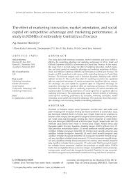 We did not find results for: Pdf The Effect Of Marketing Innovation Market Orientation And Social Capital On Competitive Advantage And Marketing Performance A Study In Msmes Of Embroidery Central Java Province