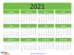Free printable 2021 weekly calendar planner in pdf, png format. Printable Calendar 2021 Template Free Powerpoint Templates
