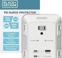 Amazon.com: BLACK+DECKER PD USB Wall Charger Surge Protector ...